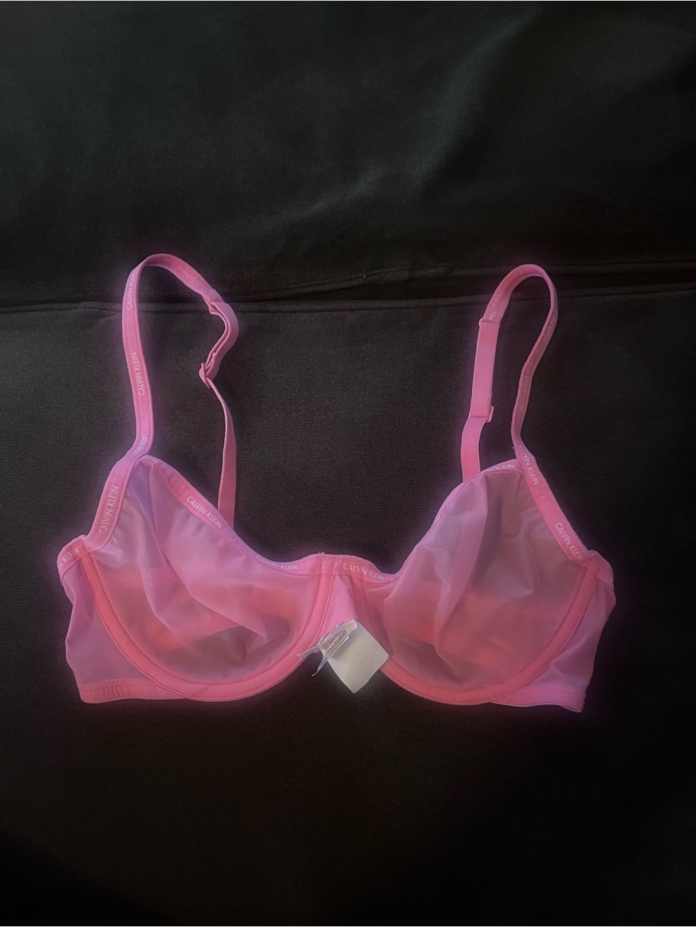 Calvin Klein Hot Pink Sheer Bra